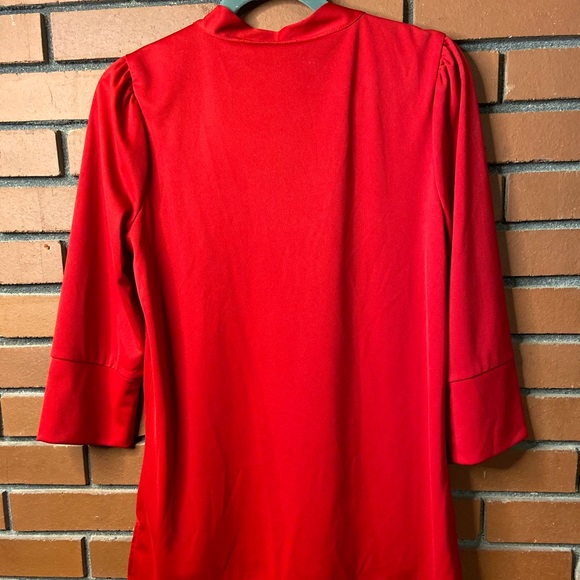 Red Knit Blouse - Picture 3 of 4
